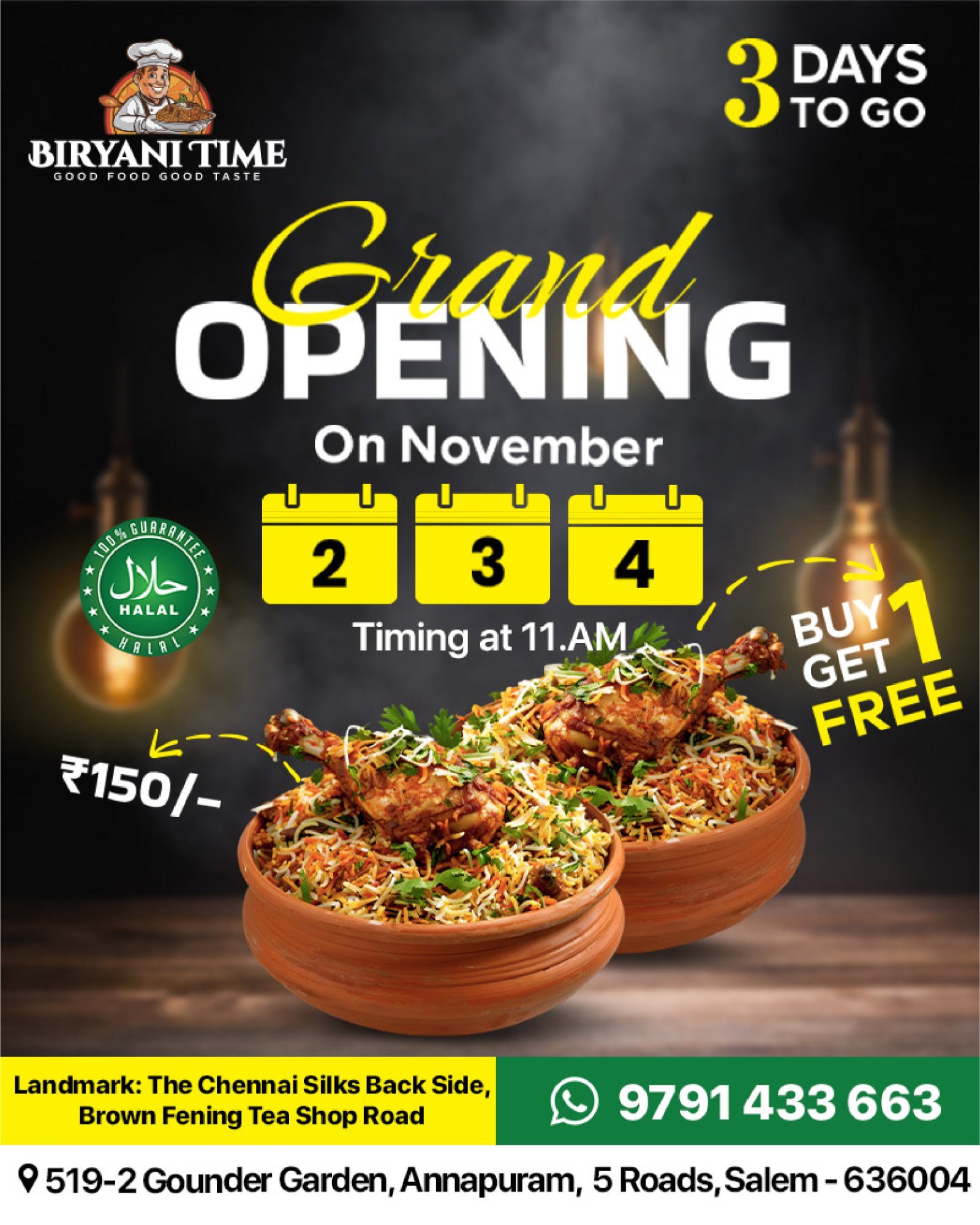 Biryani Time — Restaurant Brand by Arina Digital Adz